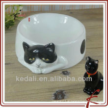 Bacia de gato de cerâmica